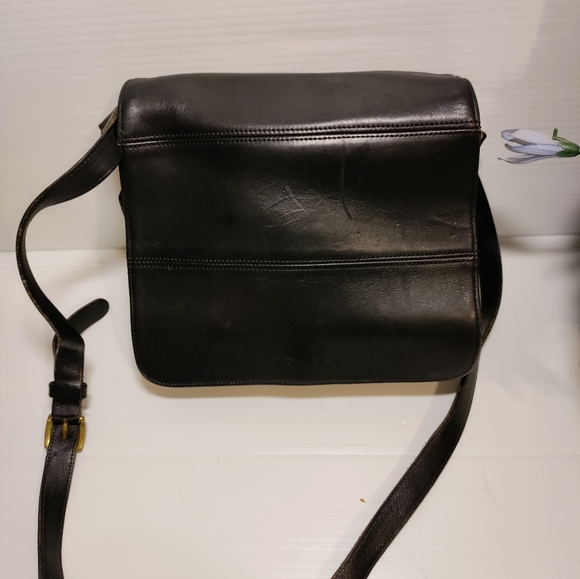 Vintage 90s Coach Tribeca Flap Bag #9092 made in USA in Black